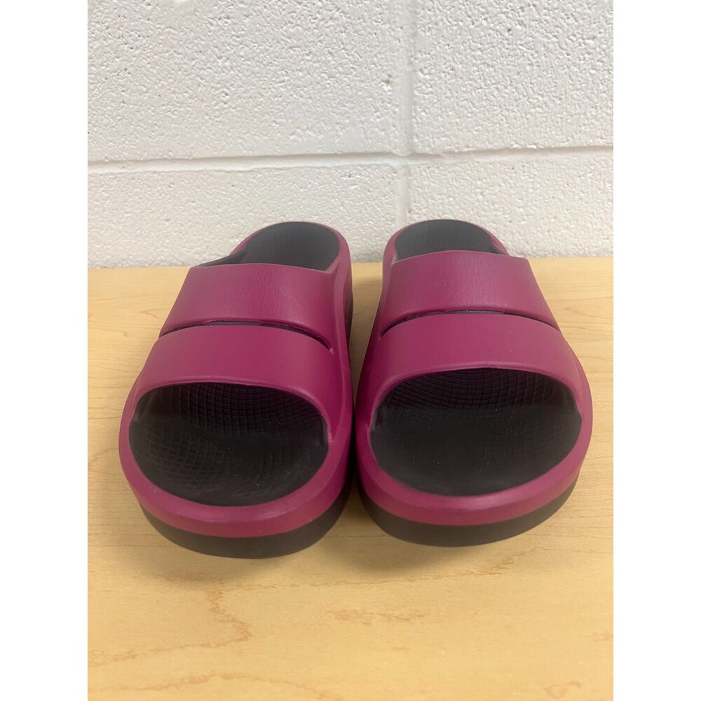 Oofos Ooahh Slide Sandals Pink Rosebud Slip On Comfort Sport Recovery Womens 7
